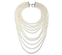 Générique Collier de perles en perles, châle, chaîne de corps, collier de perles à main pour spectacles sur scène, bijoux d ' épaule pour Festival de musique, en vrac