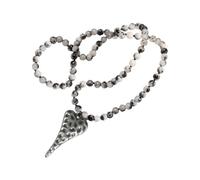 Générique Collier de perles en pierres précieuses naturelles, accessoire de chaîne de cou bohème, ornement de chaîne de pull pour diverses Occasions, bijoux spirituels