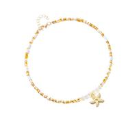 Générique Collier de perles réglable avec breloque étoiles de mer, bijoux bohèmes élégants pour sorties décontractées et cadeaux, collier de longueur réglable