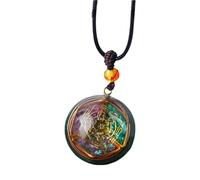 Générique Collier de pierres de chakra - Bling coloré, pendentif en de pierres précieuses, bijoux de énergétique pour l'équilibre émotionnel et la purification du corps | Accessoire de bien-êtr