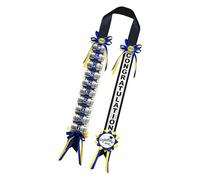 Générique Collier de Remise de Diplôme 2026 | Fabriquée à la Main avec Badge - Collier de fleurs pour remise de diplôme, lycée,pour Étudiant Collège Université Lycée Événement Fête Photomaton