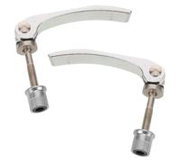 Générique Collier de Serrage de Tige de Selle Stable et Résistante aux Vibrations 2 Pièces en Alliage D'aluminium Argenté Fixation Rapide Compatible Vélo Pliant et Route pour Voyage