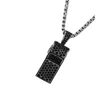 Générique Collier de sifflets en, chaîne en métal scintillant, bijoux, cadeaux pour entraîneurs, entraînement de basket-ball, accessoire pour enseignant, collier avec pendentif avec son fort