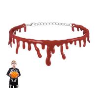 Générique Collier Dégoûtant de Sang - Collier de Déguisement pour Femmes Fêtes d'Halloween | Accessoire De Costume Pour Fêtes Cosplay Carnaval