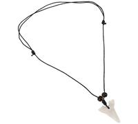 Générique Collier Dent de Requin en Résine Blanche 25Cm Texture Naturelle Symbole de Courage pour Hommes et Femmes