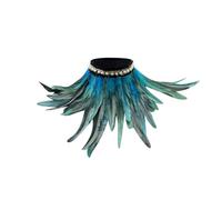 Générique Collier Détachable Plumes Femme Accessoire Concours Années 1920 Clapet Ornement