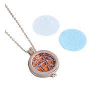Générique Collier Diffuseur Huiles Essentielles Pendentif Locket avec Tampons Rechargeables Colorés Cadeau Aromathérapie pour Femme Usage et Design Anti-fuite