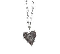 Générique Collier élégant pour femmes, doté d ' un pendentif délicat en forme d ' étoile et de cœur sur une chaîne robuste, collier en alliage tendance