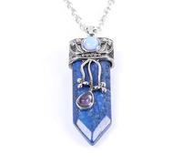 Générique Collier en Améthyste Naturelle pour Homme Et Femme|Pendentif Ras Du Cou en Pierre Précieuse Équilibrante Reiki, Amulette Anti-Stress Et Anti-Anxiété, Bijoux Cadeaux en Lapis-Lazuli