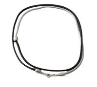 Générique Collier en corde de cuir bicolore à la mode, chaîne en os de serpent, pour, collier Punk à la mode