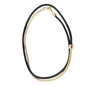 Générique Collier en corde de cuir bicolore à la mode, chaîne en os de serpent, pour, collier Punk à la mode
