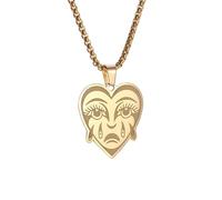Générique Collier en forme de cœur en forme de larme pour hommes et femmes, bijoux hip-hop exquis, cadeau populaire