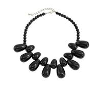 Générique Collier en forme de larme, chaîne de cou en acrylique brillant, chaîne réglable, bijoux de cou pour un usage quotidien, de surdimensionnée en forme de goutte d ' eau