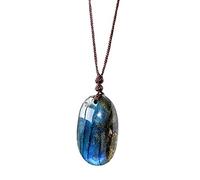 Générique Collier en Labradorite avec Pendentif Tendance pour Tous Les Jours