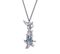 Générique Collier en os de poisson réglable, accessoire accrocheur adapté collectionneurs de bijoux faits à la main, en acier inoxydable, à la mode