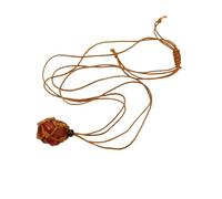 Générique Collier En Pierres Précieuses Naturelles Rouges pour Femmes, Pendentif En Corde Nouée Fait À La Main, Réglable, Bijoux Tendance, Cadeaux pour Hommes