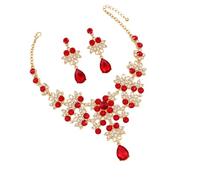 Générique Collier et boucles d ' oreilles avec en forme de | Collier et paire de boucles d ' oreilles assortis, détails de coordonnés, complémentaire pour les fêtes