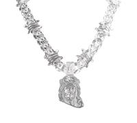 Générique Collier étanche avec pendentif transparent, adapté personnes à la mode à la recherche d ' accessoires uniques, bijoux hip hop