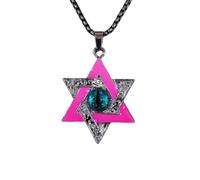 Générique Collier Étoile De David Lumineux, Collier Étoile Hexagonale Phosphorescente, Pendentif Ras Du Cou Œil Du Diable, Style Hip-Hop, Pour Femme Et Homme, Bijoux Cadeau, Violet