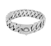 Générique Collier étrangleur Robuste en Acier Inoxydable for Chiens de Grande Taille, Pitbull, Bouledogue, Argent, Or, Spectacle(Silver,26inch(65cm))