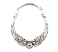 Générique Collier Femme Rétro Sculpté Alliage de Zinc Style Ethnique Exagéré Accessoire de Mode pour Femmes Bijou Distinctif Ras Du Cou