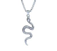 Générique Collier gothique pour hommes et femmes Pendentif de serpent 3D Amulette Miroir Mode - Dates