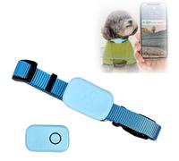 Générique Collier GPS Chat,Collier Traceur GPS pour Chat et Chien,Localisation en Temps Réel sans Abonnement,Compatible iOS/Android,Étanche IP67,Batterie Longue Durée CR2032 (Bleu, Petite Taille)