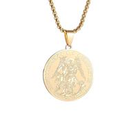 Générique collier homme argent，Collier pendentif classique d’archange Gabriel Amulette de mode Amulette Bijoux Cadeau