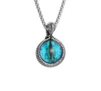 Générique collier homme argent，Collier pendentif rétro Œil du Diable Collier Chaîne Œil de Dragon Cavalier Punk Bijoux d’exorcisme gothiques Punk