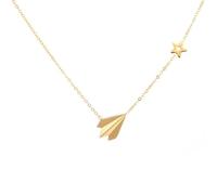 Générique collier homme argent，Collier Pendentif Voyageur Étoile Avion Collier de mode Collier Charme pour femmes Cadeau de bijoux