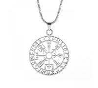 Générique collier homme, collier avec boussole runique pour hommes, charme de mode, cadeau de bijoux nordiques