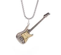 Générique collier homme, collier de guitare électrique mode, chanteuse hip hop féminine, pendentif rap hommes, joaillerie punk de rue
