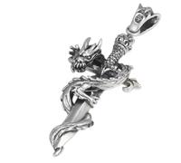 Générique collier homme, pendentif d’épée sacrée Punk Dragon Dragon Chevalier Épée Sacrée Collier Personnalité masculine Tendance ethnique Bijoux gothiques
