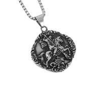 Générique collier homme, pendentif de chevalier de guerre médiéval vintage charme collier pour hommes cadeau de la Saint-Valentin Accessoires de bijoux