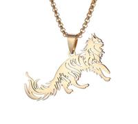 Générique Collier homme, pendentif Mainecoon mignon, animal de compagnie Maine Coon, collier Tendance hip-hop masculin et féminin, bijoux pour couples, cadeau