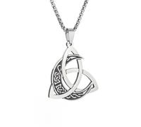 Générique collier homme, pendentif nœud de lune irlandaise de lune éternelle, collier de trinité celtique, cadeau de bijoux porte-bonheur pour hommes et femmes