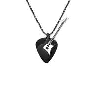 Générique Collier homme, pendentifs de géométrie de palette de guitare, colliers de mode personnalisés Punk Rock masculins
