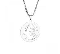 Générique collier hommes, mode exquise Abstract Soleil Lune Étoile Collier Bijoux Médiévaux Visage de Dieu Médiéval pour femmes