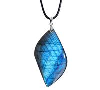 Générique Collier Labradorite - Collier Pendentif Labradorite 15 G | Bijoux Pendentifs Labradoriti - Pendentif Labradorit Élégant, Cadeau Parfait Pour La Saint-Valentin, Anniversaire, Noël, Pier