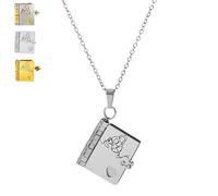 Générique Collier Livre Chapitre Petite-Fille, Pour Petite-Fille - Le Plus Beau Collier Livre Chapitre Personnalisé Mini Colliers GravéS De Grand-MèRe, Avec 6 Pages D'Informations GravéEs (C)