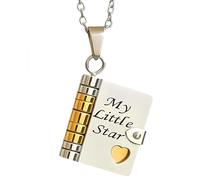Générique Collier Livre My Little Star, Colliers Livres Ajustables et Ouvrables, Drôle et Chaleureux pour votre Fille, Un Amour Infini, pour les Occasions Spéciales (#2)
