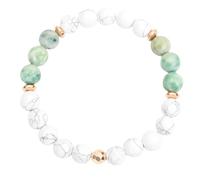 Générique Collier Mala 108 Perles Nouées Pour Femmes Et Hommes, Bracelet En Perles De Chrysoprase Howlite Naturelle, Long Collier Avec Pompon, Prière, Bijoux Tibétains, Cadeaux