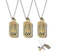 Générique Collier Mini Tarot, Pendentif Cartes de Tarot Mini, Pendentif Cage en Laiton Antique Coloré avec les 22 Arcanes Majeurs, Bijou Spirituel pour Femme, pour Débutantes et Amoureuses