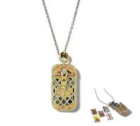Générique Collier Mini Tarot, Pendentif Cartes de Tarot Mini, Pendentif Cage en Laiton Antique Coloré avec les 22 Arcanes Majeurs, Bijou Spirituel pour Femme, pour Débutantes et Amoureuses (1Pc)