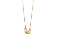 Générique Collier minimaliste en or avec trombone avec chaîne imbriquée Pendentif moderne sur mesure pour elle