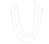 Générique Collier moderne pour femmes, bijoux de fiançailles, tenue de bureau, Texture en acier inoxydable, chaîne adaptée femmes