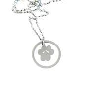Générique Collier pendentif à empreintes de pattes de 10 pièces collier Chaîne de pattes de chien Femmes Minimaliste animal d’anniversaire Gif