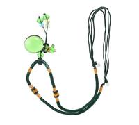 Générique Collier Pendentif à Huile Essentielle Bijou Diffuseur D'aromathérapie Délicat et Pratique en Verre Coloré Vert pour Nettoyage de L'air et Usage Quotidien