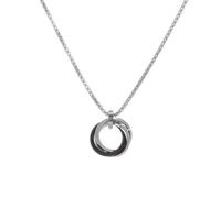 Générique Collier pendentif à trois anneaux entrelacés pour hommes, style minimaliste Cold Wind