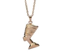 Générique Collier pendentif Anniyo Reine égyptienne Nefertiti Collier unisexe couleur or africain pour femmes